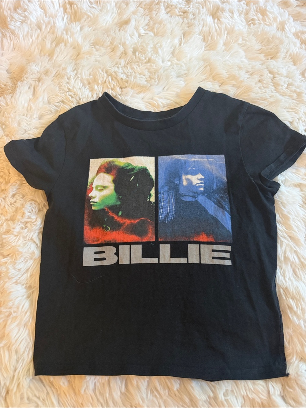 Billie Eilish Black Graphic Crop Top